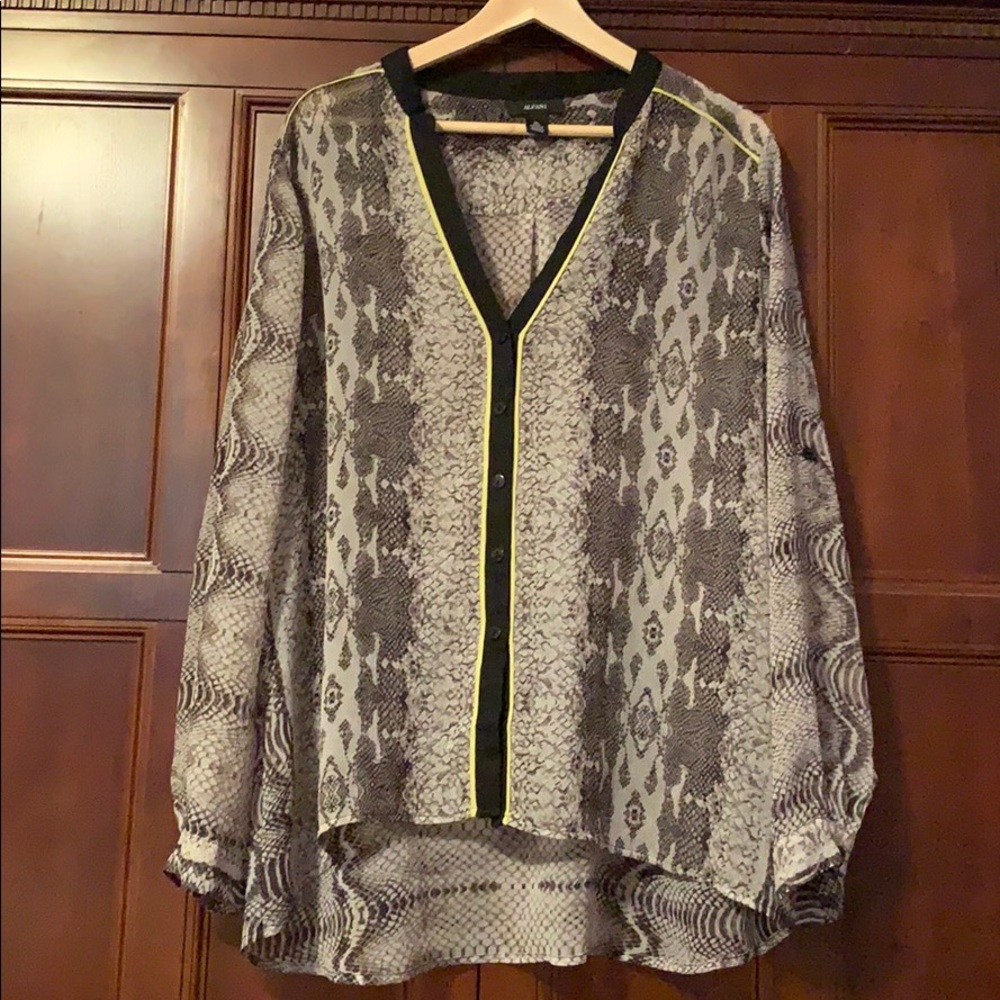 Alfani Sheer Snakeskin blouse
